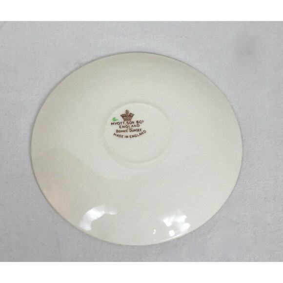 Myott Son & Co England “Bonnie Dundee” Rose Cups & Saucers Set of 6 Collectible - Picture 5 of 5